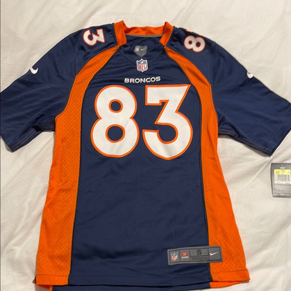 NWT Nike mens Denver Broncos Jersey - number 83 Wes Welker.